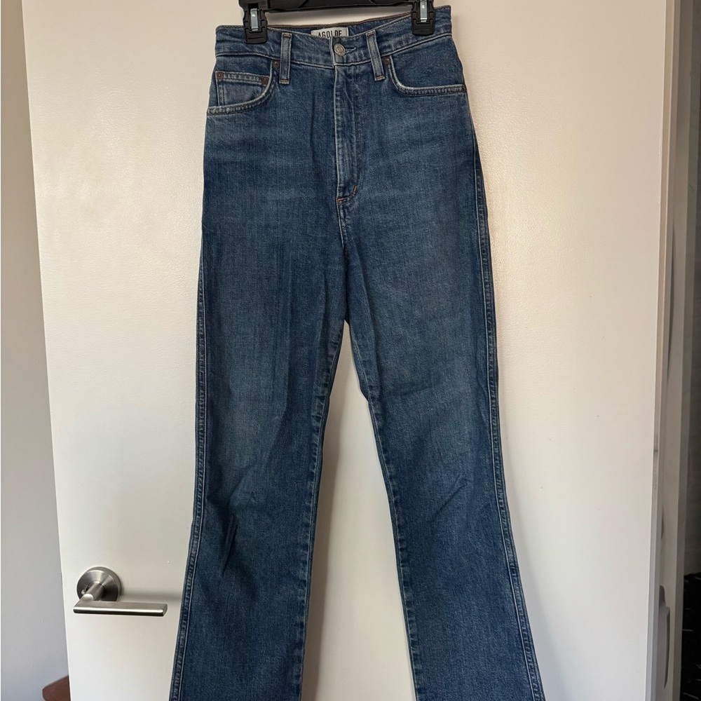 Agolde Classic Blue Boot Cut Jeans